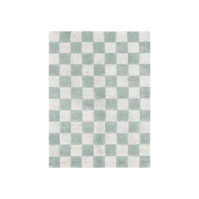 Covor albastru deschis/crem lavabil/țesut manual din bumbac 120x160 cm Kitchen Tiles Blue Sage – Lorena Canals