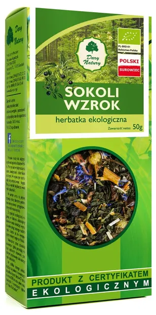 Ceai bio din plante pentru vedere bună, 50 g, Dary Natury