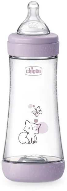 Biberon Chicco Perfect 5 - debit rapid, 300 ml, 6+ luni, roz