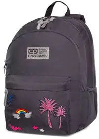 Ghiozdan Cool Pack Hippie - Sparkling Badges, Grey