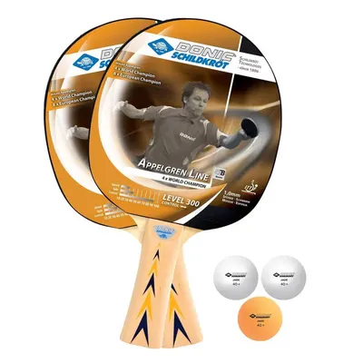 Set 2 palete tenis de masă Donic Schildkröt Appelgren 300 + 3 mingi Jade - Donic