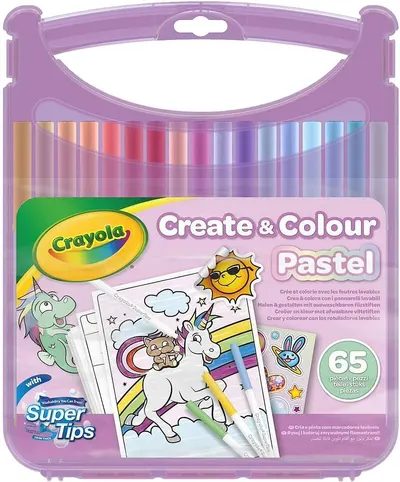 Set mini markere Crayola - pastelate, în cutie, 25 culori