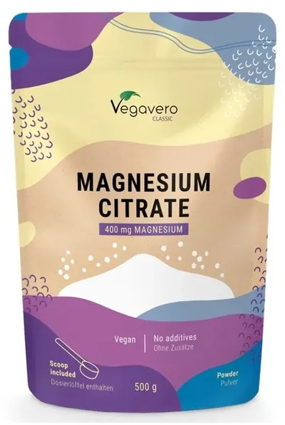 Magnesium Citrate, 200 mg, 500 g, Vegavero