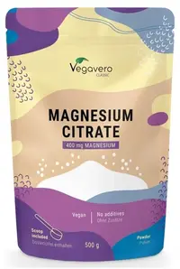 Magnesium Citrate, 200 mg, 500 g, Vegavero