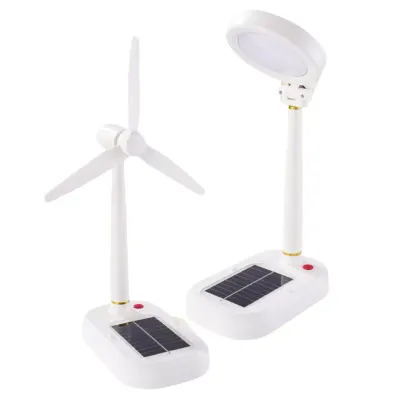 Lampa ventilator 2-în-1 cu panou solar și USB