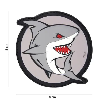Patch ATTACKING SHARK velcro pvc 101INC - Default Title