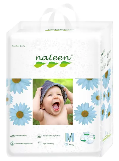 Scutece ecofriendly Nateen Nr.3 4-9 kg 100 buc.