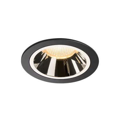 Spot incastrat, NUMINOS L Ceiling lights, black Indoor LED recessed ceiling light black/chrome 3000K 20°