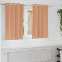 vidaXL Perdele Opaque cu Inel 2 buc. Maro deschis 140 x 140 cm