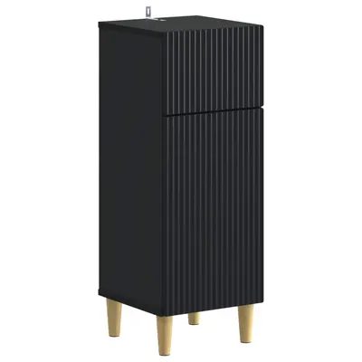 vidaXL Dulap de Depozitare pentru Baie ARNHEM Negru 30 x 31 x 80 cm