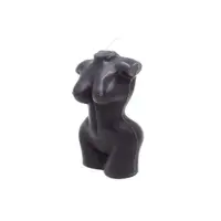 Lumânare decorativă, bust feminin, din ceară – model sculptural negru mat pentru decor modern, Arti Casa
