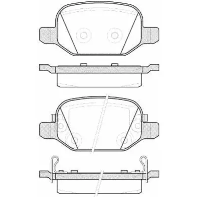 Set placute frana, frana disc REMSA 0727.52