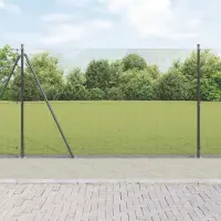 vidaXL Plasă de Sârmă Sudată cu Bază din Beton 50 x 1,4 m Gri Plasă