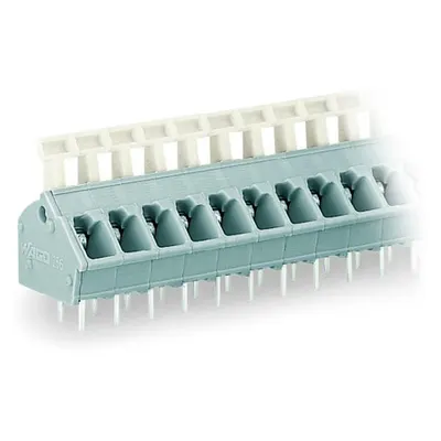PCB terminal block; push-button; 2.5 mm²; Pin spacing 5/5.08 mm; 5-pole; CAGE CLAMP®; commoning option; 2,50 mm²; gray
