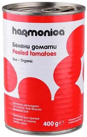 Roșii bio decojite, 400 g, Harmonica