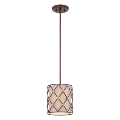 Lampa suspendata Brown Lattice 1 Light Mini Pendant