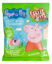 Gustare din fructe cu capsuni Peppa Pig, 100g, Fruit Funk