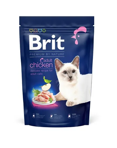 BRIT Cat Premium by Nature Adult chicken Hrana uscata pentru pisici adulte, cu pui 300 g