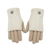Mănuși damă, Antonio, cu funcție touch și manșetă detașabilă, culoare bej, one size