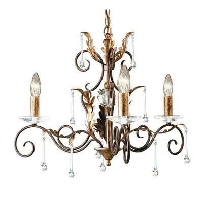Corp de iluminat suspendat, lustra Amarilli 3 Light Chandelier – Bronze/Gold