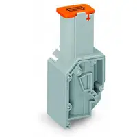 Transformer fuse terminal block; for fuse 6.35 x 25 mm; CAGE CLAMP® connection for conductors; 22.5 mm wide; 4,00 mm²; gray