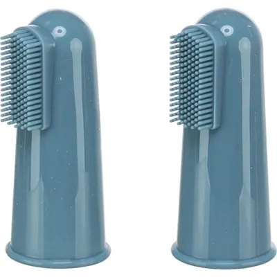 Set 2 periute de dinti tip degetar din siIlicon Trixie 6 cm