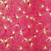 Hârtie pentru ambalat cadouri, culoarea roșu, spirală cu steluțe aurii, 200x70 cm