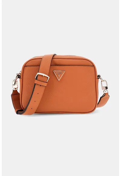 Geanta crossbody din piele ecologica cu bareta ajustabila - Portocaliu stins