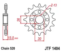 ESJOT - Pinion (fata) 50-32159S, 15 dinti - BMW S1000RR