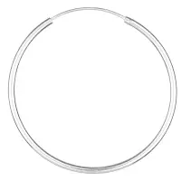 Cercei Creole din argint 925, cu sectiune rotunda si diametru de 4 cm
