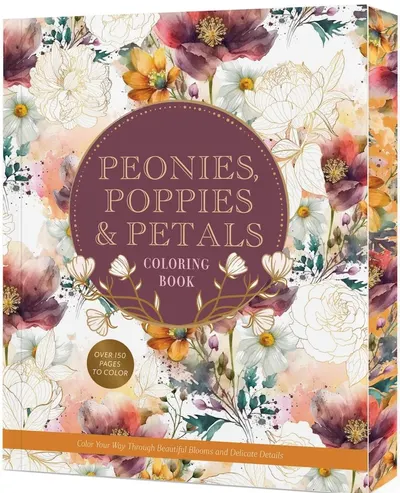 Peonies, Poppies &amp; Petals (Coloring Book)