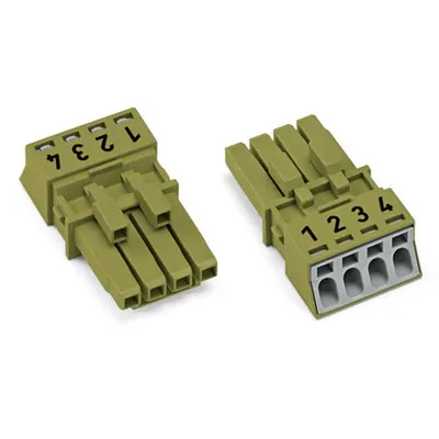 Socket; 4-pole; Cod. B; 1,50 mm²; light green