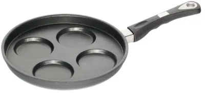Tigaie pentru ouă și clătite AMT - Gastroguss, 26 cm, mâner mobil, negru