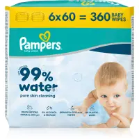 Pampers 99% Water Baby Wipes Servetele umede pentru copii 6x60 buc