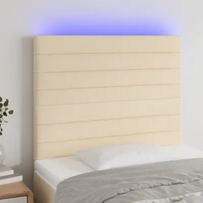 Gossi tablie de pat cu led, crem, 80x5x118/128 cm, textil