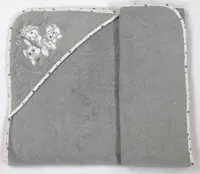 Prosop cu gluga bebe Bambino Casa - Paris Rosa, 100 х 100 cm