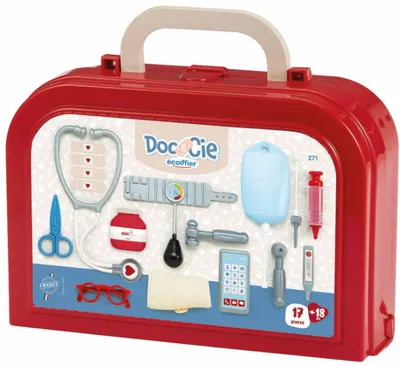 Set de joacă Ecoiffier - Valiză cu provizii medicale, 17 piese