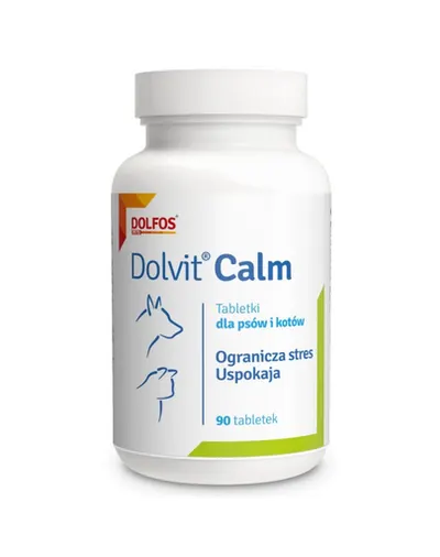 Supliment calmant pentru câini și pisici expuși frecvent la stres DOLFOS Dolvit Calm 90 tablete