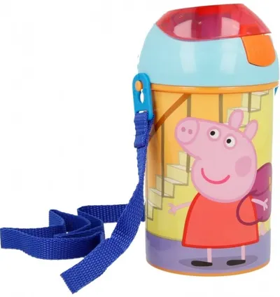 Sticlă cu capac de protecție Stor - Peppa Pig, 450 ml