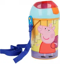 Sticlă cu capac de protecție Stor - Peppa Pig, 450 ml