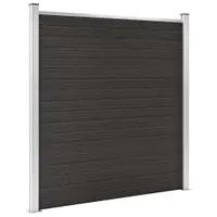 vidaXL Panou de gard, negru, 180x186 cm, WPC