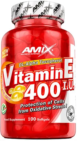 Vitamin E, 400 IU, 100 capsule, Amix