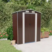 Gossi sopron de gradina, maro inchis, 192x108x223 cm, otel galvanizat