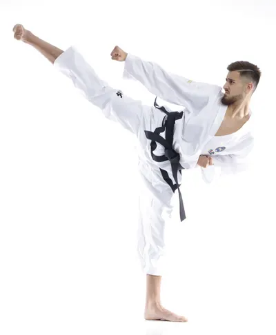 Dobok Master Premium Gold, aprobat ITF, Top Ten,Alb, 200 cm