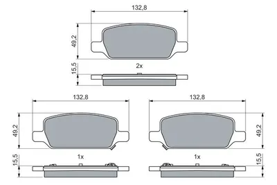 Set placute frana spate potrivit TESLA MODEL 3, MODEL Y Electric 01.17
