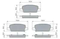 Set placute frana spate potrivit TESLA MODEL 3, MODEL Y Electric 01.17-