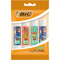 Set 4 tuburi cu lipici solid, Bic, Eco Decor, 8 gr