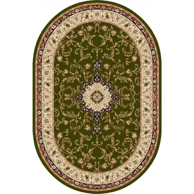 Covor Oval, 60 x 110 cm, Verde, Lotos 523