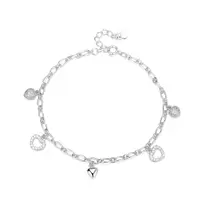 Bratara din argint 925 pentru dama, JW1617, model inimioare, placata cu rodiu