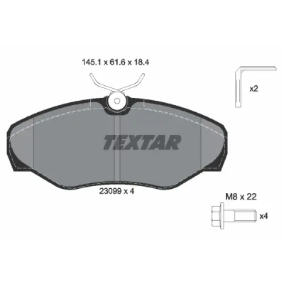 Set placute frana, frana disc TEXTAR 2309902